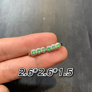 Icy Clear Green Natural Jadeite Huggie Earrings — S925 Silver · No. 10C8